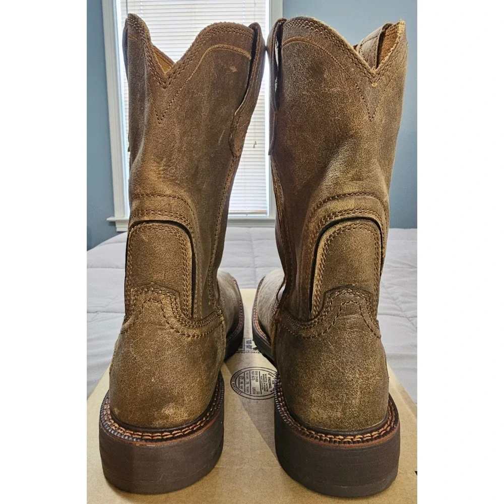 Ariat® (Men's 10 D) Activator™ Square-Toe Work Boot in Brown Bomber - $200